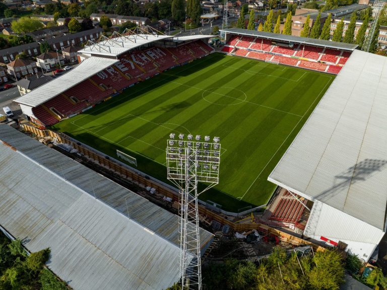 Welcome to wrexham, Drone Aerial Wrexham ground racecourse, Ryan Reynolds 